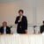 記者会見する写真右から加藤会長、黒岩理事長、河合常務理事（写真右から）