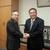 井上議員（右）にＳＳ業界への支援を訴える喜多村理事長