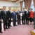 鈴木財務大臣（中央）に今年度補正予算でのＳＳ支援を要請する石油議連の逢沢会長（右から４人目）ら幹部役員