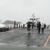 傘を差す観光客の姿が目立った松島海岸観光船桟橋