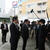 視察に訪れた（左から）松本政調副会長、小野寺政調会長、森会長、矢島取締役総括